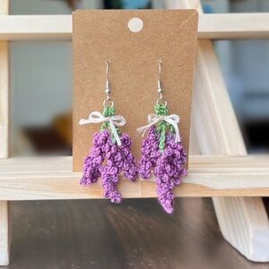 Dark Lavender Bunch Earrings